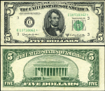 FR. 1965 C* $5 1950-D Federal Reserve Note Philadelphia C-* Block XF Star