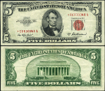 FR. 1533* $5 1953-A Legal Tender *-A Block XF Star