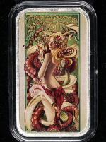 1 Oz Silver Bar Haleybug Mint - Champagne Cthulhu Color Echo Chernik OGP STOCK