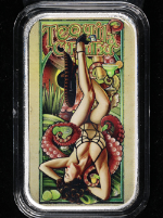 1 Oz Silver Bar Haleybug Mint - Tequila Cthulhu Colorized Echo Chernik OGP STOCK