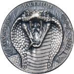2022 Ivory Coast 5 Ounce Silver - Big Five Asia King Cobra UHR - OGP COA