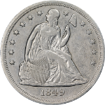1849 Seated Liberty Dollar Choice XF Nice Eye Appeal Nice Strike
