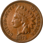1874 Indian Cent