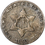 1853 Three (3) Cent Silver