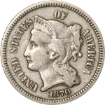 1870 Three (3) Cent Nickel