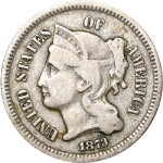 1873 Three (3) Cent Nickel