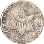 1854 Three (3) Cent Silver
