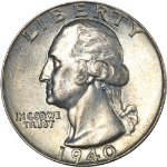 1940-P Washington Quarter