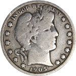1905-S Barber Half Dollar - Shiny