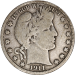 1911-D Barber Half Dollar