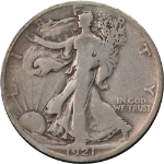 1921-D Walking Liberty Half Nice VG Key Date Nice Eye Appeal Nice Strike