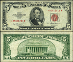 FR. 1533* $5 1953-A Legal Tender *-A Block VF+ Star