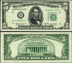 FR. 1966 B $5 1950-E Federal Reserve Note B-F Block XF+