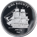 2025 Pitcairn Islands 5 Ounce Silver $10 Proof HMS Bounty OGP COA - STOCK