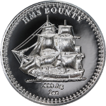 2025 Pitcairn Islands 2 Ounce Silver $5 Proof HMS Bounty UHR OGP COA - STOCK