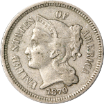 1870 Three (3) Cent Nickel