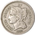 1873 Three (3) Cent Nickel