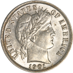 1901-P Barber Dime
