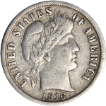 1916-S Barber Dime