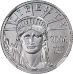 2006-W Platinum American Eagle $25 Burnished NGC MS70