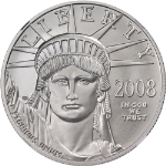 2008-W Platinum American Eagle $100 Burnished NGC MS70