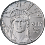 2007-W Platinum American Eagle $10 Burnished PCGS MS70