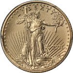 2021 Gold American Eagle $5 Type 2 PCGS MS70 First Day Issue