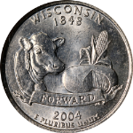 2004-D Wisconsin Statehood Quarter Extra Leaf Low NGC MS66 Superb Eye Appeal