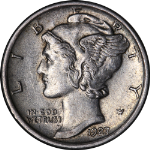 1927-S Mercury Dime Choice AU/BU Nice Eye Appeal Nice Strike