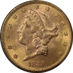 1888-S Liberty Gold $20 PCGS MS63 Great Eye Appeal Strong Strike