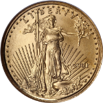 2001 Gold American Eagle $5 NGC MS70 Brown Label