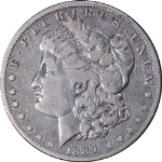 1889-CC Morgan Silver Dollar Nice F Details Key Date Decent Eye Appeal