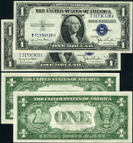 FR. 1613 $1 1935-D Silver Certificate E-G Block Choice CU - Change-Over Pair