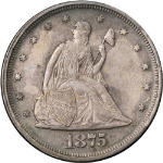 1875-P Twenty (20) Cent Piece Choice AU/BU Details Decent Eye Appeal