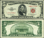 FR. 1533* $5 1953-A Legal Tender *-A Block VF+ Star