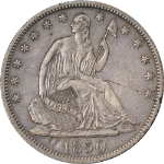 1850-O Seated Half Dollar Choice XF Great Eye Appeal Strong Strike