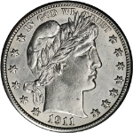 1911-P Barber Half Dollar Choice BU Details Great Eye Appeal Strong Strike
