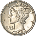 1938-S Mercury Dime