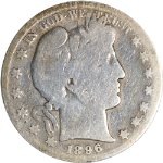 1896-S Barber Half Dollar