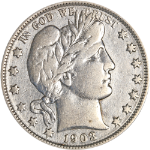1903-P Barber Half Dollar - Cleaned