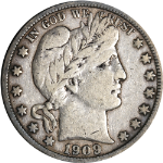 1909-S Barber Half Dollar