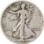 1921-P Walking Liberty Half Choice VG/F Key Date Nice Eye Appeal Nice Strike