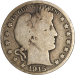 1915-P Barber Half Dollar