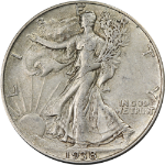 1938-D Walking Liberty Half Choice XF/AU Great Eye Appeal Strong Strike