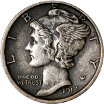 1917-S Mercury Dime