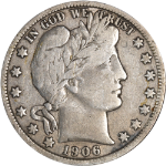 1906-D Barber Half Dollar