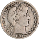 1911-S Barber Half Dollar