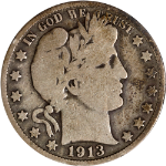 1913-P Barber Half Dollar