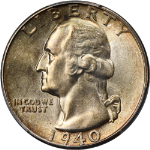 1940-P Washington Quarter PCGS MS65 Great Eye Appeal Strong Strike