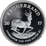 2017 South Africa 1 Ounce Silver Proof Krugerrand 50th Anniversary NGC PF69 UCAM